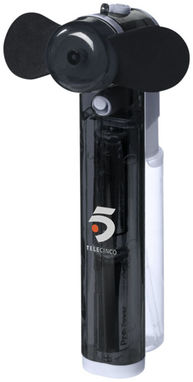 Кишеньковий водяний вентилятор Fiji, колір суцільний чорний - 10047100- Фото №2