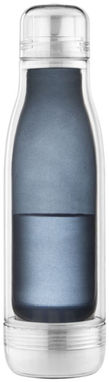 Спортивна пляшка Spirit зі склом всередині, колір суцільний чорний - 10048901- Фото №3