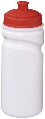 Пляшка спортивна Easy Squeezy , колір білий, червоний - 10049503- Фото №1