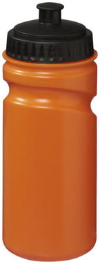 Бутылка спортивная Easy Squeezy, цвет оранжевый, сплошной черный - 10049603- Фото №1