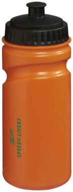 Бутылка спортивная Easy Squeezy, цвет оранжевый, сплошной черный - 10049603- Фото №2