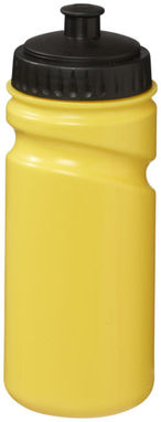 Пляшка спортивна Easy Squeezy , колір жовтий, суцільний чорний - 10049605- Фото №1