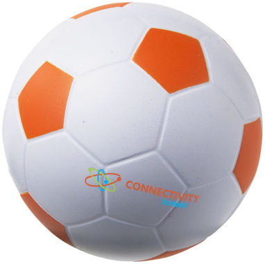 Антистрес в формі футбольного м'яча, колір білий, оранжевий - 10209904- Фото №2