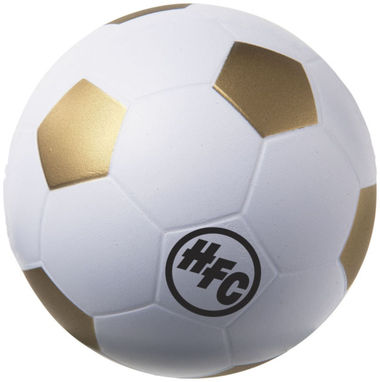 Антистрес в формі футбольного м'яча, колір білий, золотий - 10209905- Фото №2