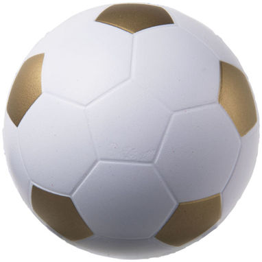 Антистрес в формі футбольного м'яча, колір білий, золотий - 10209905- Фото №3