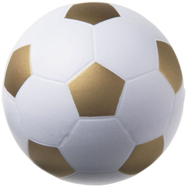 Антистрес в формі футбольного м'яча, колір білий, золотий - 10209905- Фото №4