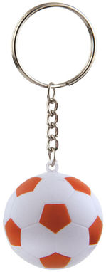 Футбольный брелок Striker, цвет белый, оранжевый - 10223104- Фото №4