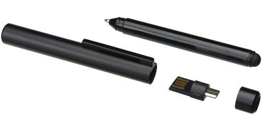 Флешка-ручка шариковая OTG, цвет сплошной черный  размер 8GB - 10704500- Фото №5