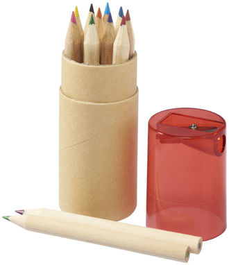 Набор из 12-ти карандашей, цвет красный - 10706801- Фото №1