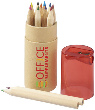 Набор из 12-ти карандашей, цвет красный - 10706801- Фото №2