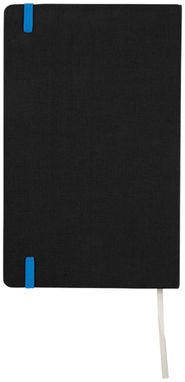 Блокнот Frappé  А5, цвет сплошной черный, синий - 10708200- Фото №4