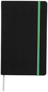 Блокнот Frappé  А5, цвет сплошной черный, зеленый - 10708201- Фото №3