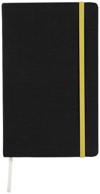 Блокнот Frappé  А5, колір суцільний чорний, жовтий - 10708202- Фото №3