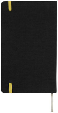 Блокнот Frappé  А5, колір суцільний чорний, жовтий - 10708202- Фото №4