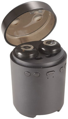 Бездротовий динамік і бездротові навушники, колір суцільний чорний - 10832400- Фото №1