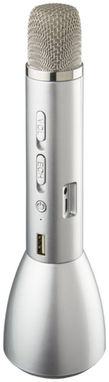 Мега динамік з мікрофоном і Bluetooth, колір срібний - 10832600- Фото №1