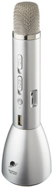 Мега динамік з мікрофоном і Bluetooth, колір срібний - 10832600- Фото №2