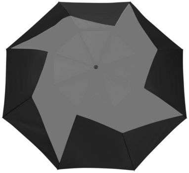 Парасолька двосекційна Pinwhee 23'', колір сірий, суцільний чорний - 10912800- Фото №2