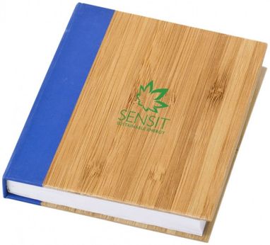 Блокнот з бамбуковою обкладинкою і синім корінцем - 10655202- Фото №3