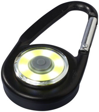Ліхтарик з карабіном The Eye, колір суцільний чорний - 11811300- Фото №1