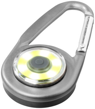 Ліхтарик з карабіном The Eye, колір срібний - 11811303- Фото №1