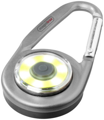 Ліхтарик з карабіном The Eye, колір срібний - 11811303- Фото №2