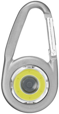 Ліхтарик з карабіном The Eye, колір срібний - 11811303- Фото №3
