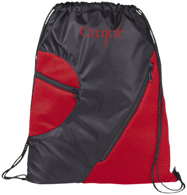 Спортивный рюкзак из сетки на молнии, цвет красный - 12028701- Фото №2
