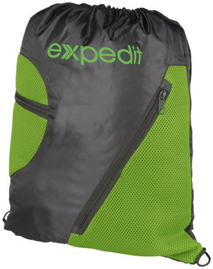 Спортивный рюкзак из сетки на молнии, цвет лайм - 12028702- Фото №3
