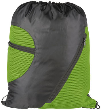 Спортивный рюкзак из сетки на молнии, цвет лайм - 12028702- Фото №4