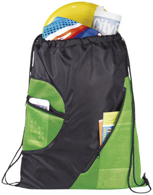 Спортивный рюкзак из сетки на молнии, цвет лайм - 12028702- Фото №6