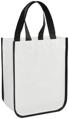 Маленькая ламинированная сумка для покупок, цвет белый - 12034501- Фото №1