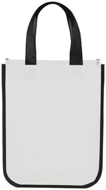 Маленькая ламинированная сумка для покупок, цвет белый - 12034501- Фото №4