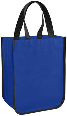 Маленькая ламинированная сумка для покупок, цвет ярко-синий - 12034503- Фото №1