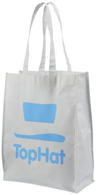 Ламинированная сумка для покупок среднего размера, цвет белый - 12034601- Фото №2