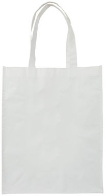 Ламинированная сумка для покупок среднего размера, цвет белый - 12034601- Фото №3