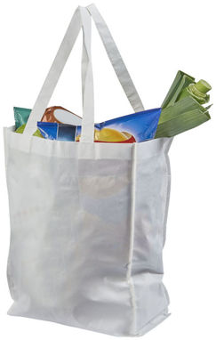 Ламинированная сумка для покупок среднего размера, цвет белый - 12034601- Фото №4