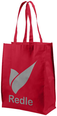 Ламінована сумка для покупок середнього розміру, колір червоний - 12034602- Фото №2