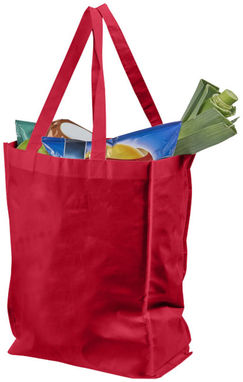 Ламінована сумка для покупок середнього розміру, колір червоний - 12034602- Фото №4
