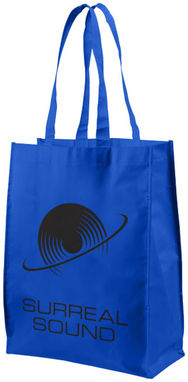Ламинированная сумка для покупок среднего размера, цвет ярко-синий - 12034603- Фото №2