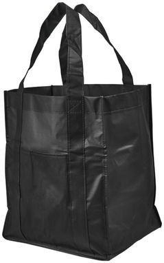 Ламинированная сумка для покупок, цвет сплошной черный - 12036900- Фото №1