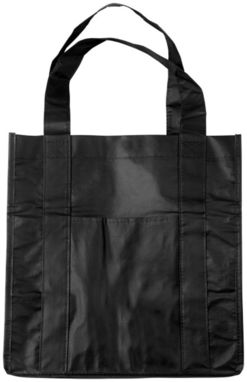 Ламинированная сумка для покупок, цвет сплошной черный - 12036900- Фото №3
