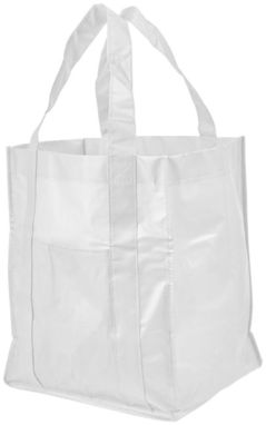 Ламинированная сумка для покупок, цвет белый - 12036901- Фото №1