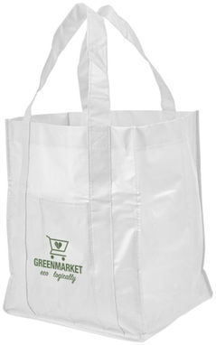Ламинированная сумка для покупок, цвет белый - 12036901- Фото №2