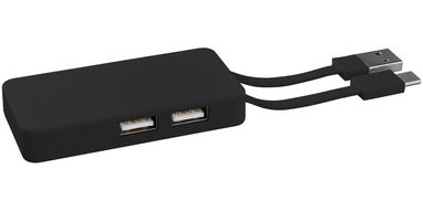 Хаб USB Grid , цвет сплошной черный - 13426800- Фото №5
