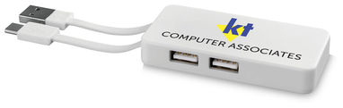 Хаб USB Grid , цвет белый - 13426801- Фото №2