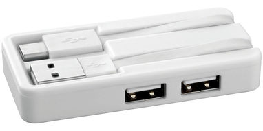 Хаб USB , колір білий - 13426801- Фото №4