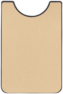 Силиконовый картхолдер для телефона с отверстием для пальца, цвет сплошной черный - 13427000- Фото №3