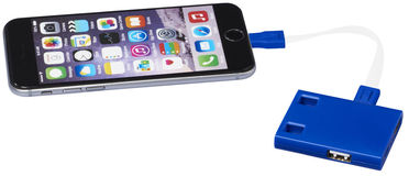 Хаб USB , колір яскраво-синій - 13427501- Фото №6