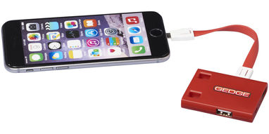 Хаб USB , колір червоний - 13427502- Фото №2